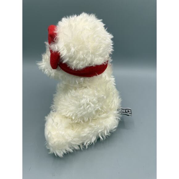 Hershey’s White Plush Teddy Bear with Red Headband Bow ~ 6” Stuffed Animal - Picture 4 of 5